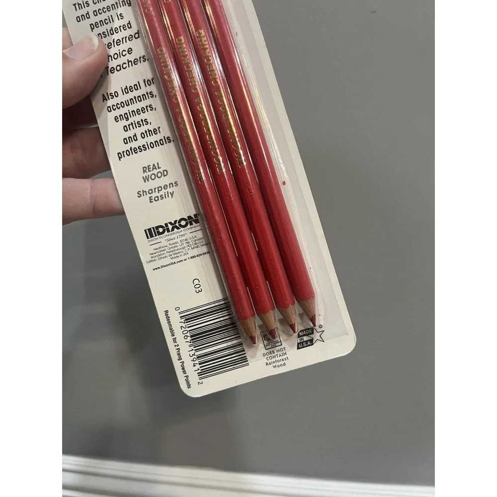 Vtg Ticonderoga Erasable Colored Pencils And Red Pencils 11126,‎ 13941